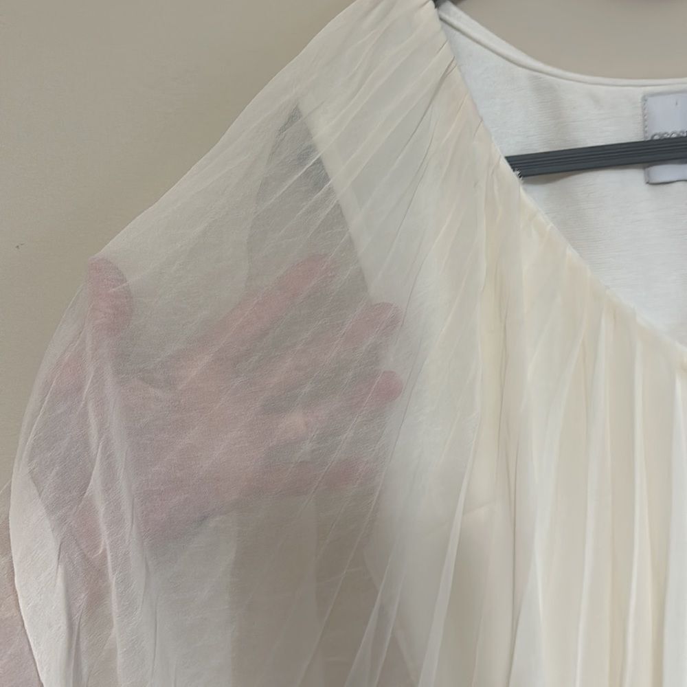 ASOS Petite Sheer Outer Pleated Style Dress - Picture 4 of 7